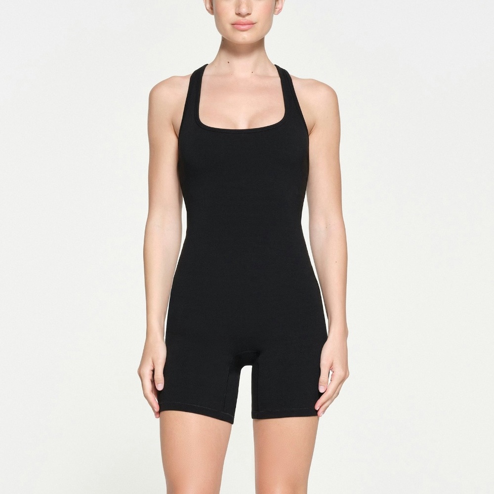 SKIMS OUTDOOR MID THIGH ONESIE cotton